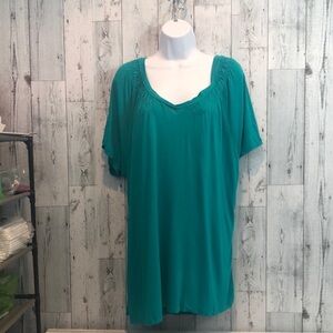 Motto Green V-Neck Top 1X
